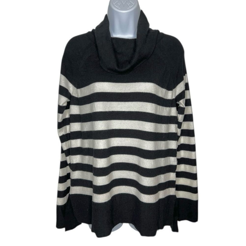 Cyrus Womens M Striped Cowl Neck Sweater